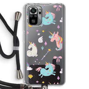 CaseCompany Fantasiewereld: Xiaomi Redmi Note 10S Transparant Hoesje met koord