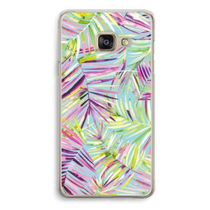 CaseCompany Tropical Palms Blue: Samsung A3 (2017) Transparant Hoesje