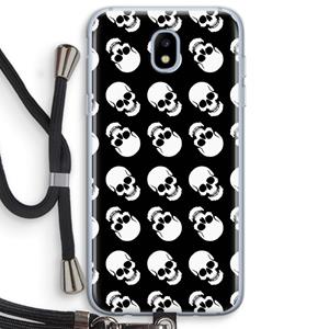 CaseCompany Musketon Skulls: Samsung Galaxy J5 (2017) Transparant Hoesje met koord
