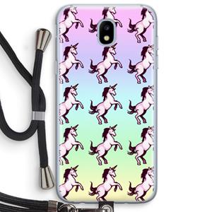 CaseCompany Musketon Unicorn: Samsung Galaxy J5 (2017) Transparant Hoesje met koord