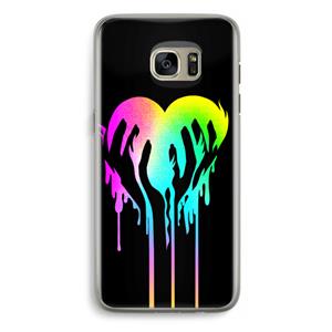 CaseCompany Hold My Heart: Samsung Galaxy S7 Edge Transparant Hoesje