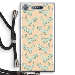 CaseCompany Dinos: Sony Xperia XZ1 Transparant Hoesje met koord
