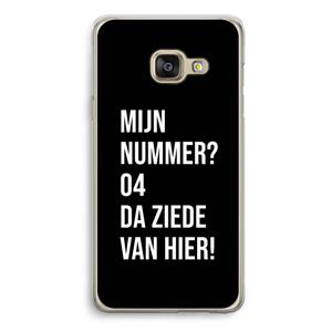 CaseCompany Da ziede van hier - Zwart: Samsung A3 (2017) Transparant Hoesje