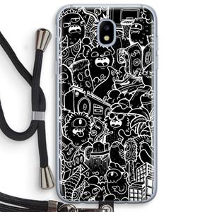 CaseCompany Vexx Black City : Samsung Galaxy J5 (2017) Transparant Hoesje met koord