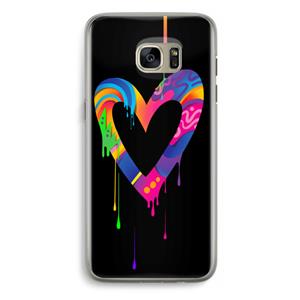 CaseCompany Melts My Heart: Samsung Galaxy S7 Edge Transparant Hoesje