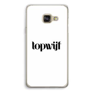 CaseCompany Topwijf Wit: Samsung A3 (2017) Transparant Hoesje