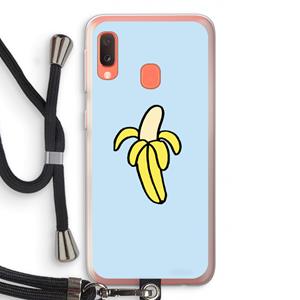 CaseCompany Banana: Samsung Galaxy A20e Transparant Hoesje met koord