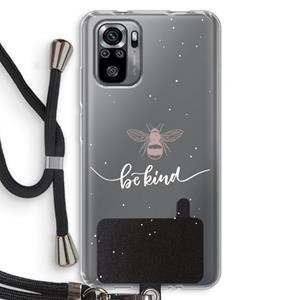 CaseCompany Be(e) kind: Xiaomi Redmi Note 10S Transparant Hoesje met koord