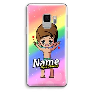 CaseCompany Chibi Maker man: Samsung Galaxy S9 Transparant Hoesje