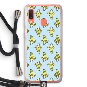 CaseCompany Bananas: Samsung Galaxy A20e Transparant Hoesje met koord
