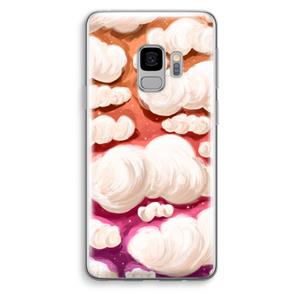 CaseCompany Katoen Wolken: Samsung Galaxy S9 Transparant Hoesje