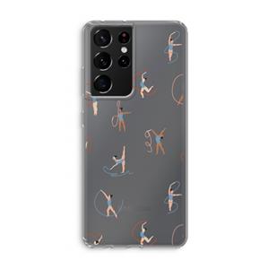 CaseCompany Dancing #3: Samsung Galaxy S21 Ultra Transparant Hoesje