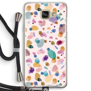 CaseCompany Terrazzo Memphis Pink: Samsung Galaxy A5 (2016) Transparant Hoesje met koord