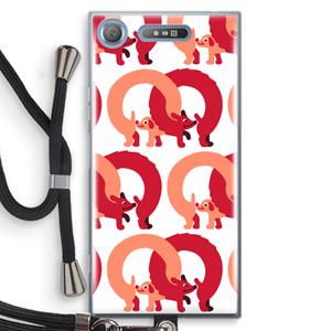 CaseCompany Dogs: Sony Xperia XZ1 Transparant Hoesje met koord