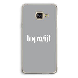 CaseCompany Topwijf Grijs Wit: Samsung A3 (2017) Transparant Hoesje