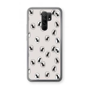 CaseCompany Miauw: Xiaomi Redmi 9 Transparant Hoesje