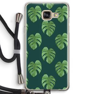 CaseCompany Monstera leaves: Samsung Galaxy A5 (2016) Transparant Hoesje met koord
