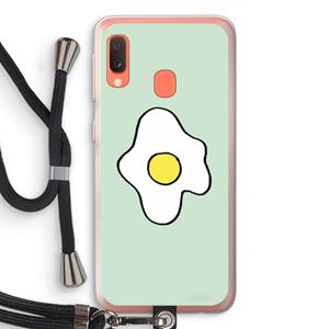 CaseCompany Spiegelei: Samsung Galaxy A20e Transparant Hoesje met koord