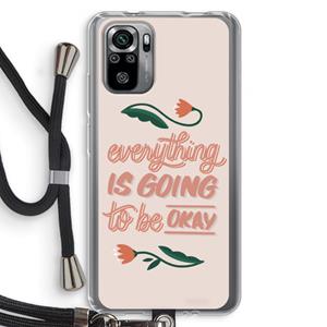 CaseCompany Optimistic flower girl: Xiaomi Redmi Note 10S Transparant Hoesje met koord