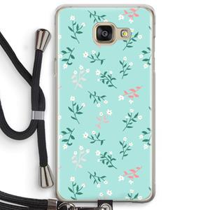 CaseCompany Small white flowers: Samsung Galaxy A5 (2016) Transparant Hoesje met koord