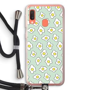 CaseCompany Spiegeleitjes: Samsung Galaxy A20e Transparant Hoesje met koord