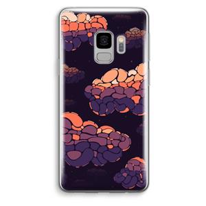 CaseCompany Patroon Wolken: Samsung Galaxy S9 Transparant Hoesje