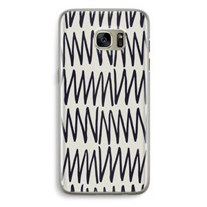 CaseCompany Marrakech Zigzag: Samsung Galaxy S7 Edge Transparant Hoesje