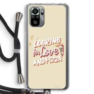 CaseCompany Pizza is the answer: Xiaomi Redmi Note 10S Transparant Hoesje met koord