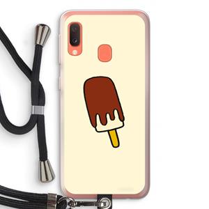 CaseCompany Frisco: Samsung Galaxy A20e Transparant Hoesje met koord