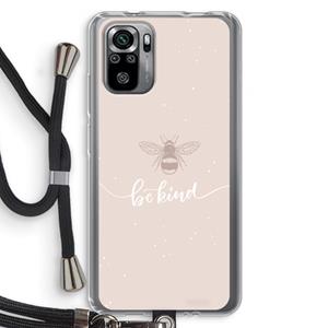 CaseCompany Be(e) kind: Xiaomi Redmi Note 10S Transparant Hoesje met koord
