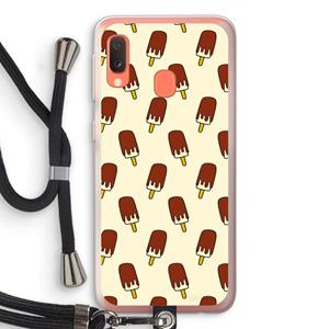 CaseCompany Yummy: Samsung Galaxy A20e Transparant Hoesje met koord