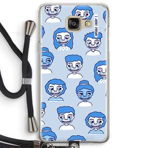 CaseCompany Gezichtjes: Samsung Galaxy A5 (2016) Transparant Hoesje met koord