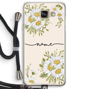 CaseCompany Daisies: Samsung Galaxy A5 (2016) Transparant Hoesje met koord