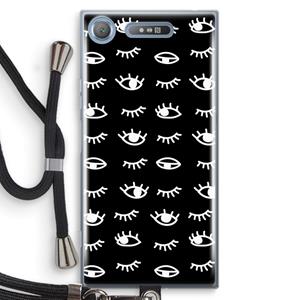 CaseCompany Eye pattern #3: Sony Xperia XZ1 Transparant Hoesje met koord