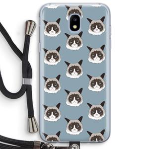 CaseCompany It's a Purrr Case: Samsung Galaxy J5 (2017) Transparant Hoesje met koord