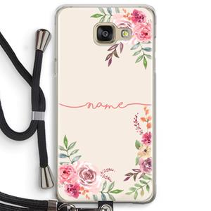 CaseCompany Rozen: Samsung Galaxy A5 (2016) Transparant Hoesje met koord