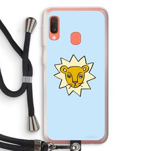 CaseCompany Kleine leeuw: Samsung Galaxy A20e Transparant Hoesje met koord
