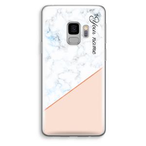 CaseCompany Marmer in stijl: Samsung Galaxy S9 Transparant Hoesje