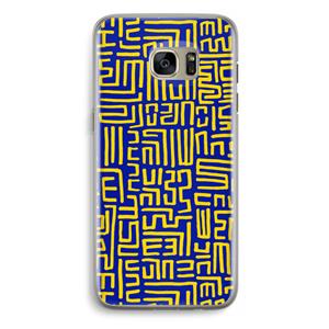 CaseCompany Majorelle Blue Print: Samsung Galaxy S7 Edge Transparant Hoesje