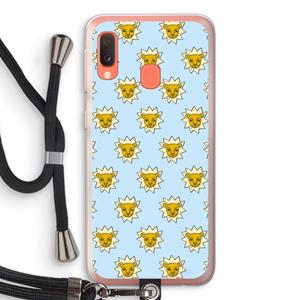 CaseCompany Leeuwenkoppen: Samsung Galaxy A20e Transparant Hoesje met koord