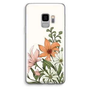 CaseCompany Floral bouquet: Samsung Galaxy S9 Transparant Hoesje