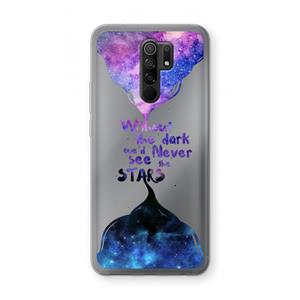 CaseCompany Stars quote: Xiaomi Redmi 9 Transparant Hoesje