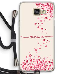 CaseCompany Hartjes en kusjes: Samsung Galaxy A5 (2016) Transparant Hoesje met koord