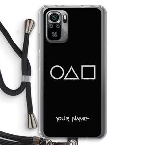 CaseCompany Squid Game: Xiaomi Redmi Note 10S Transparant Hoesje met koord