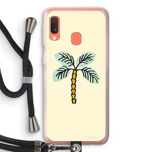 CaseCompany Palmboom: Samsung Galaxy A20e Transparant Hoesje met koord