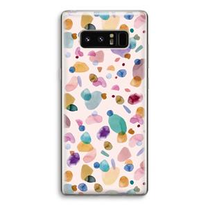CaseCompany Terrazzo Memphis Pink: Samsung Galaxy Note 8 Transparant Hoesje