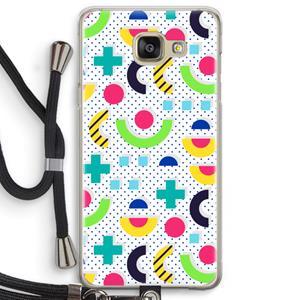 CaseCompany 8-bit N°1: Samsung Galaxy A5 (2016) Transparant Hoesje met koord