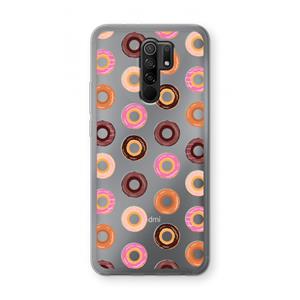 CaseCompany Donuts: Xiaomi Redmi 9 Transparant Hoesje