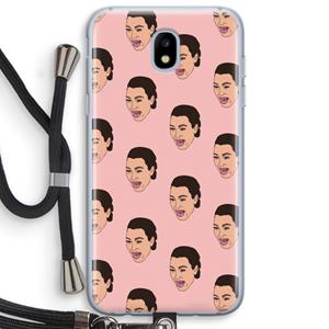 CaseCompany Ugly Cry Call: Samsung Galaxy J5 (2017) Transparant Hoesje met koord