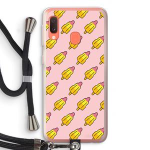 CaseCompany Waterijsjes: Samsung Galaxy A20e Transparant Hoesje met koord